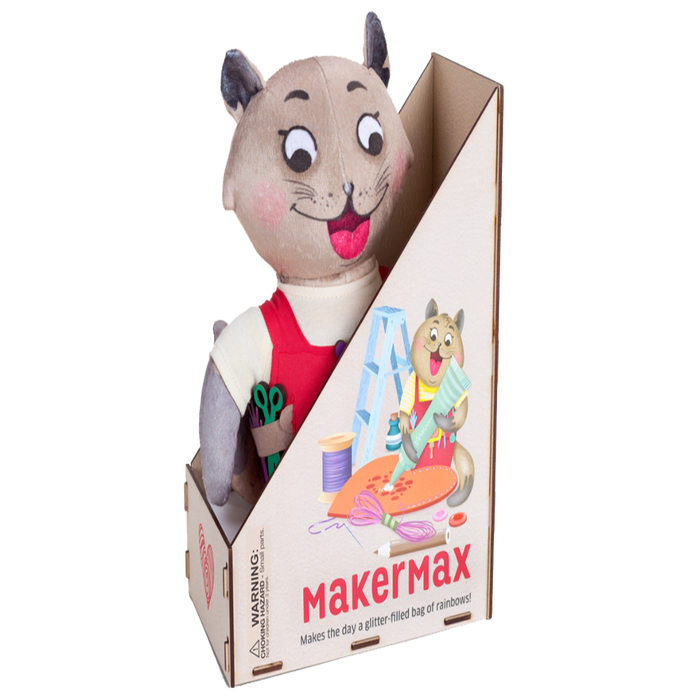 Chalk & Chuckles Caring Cats Makermax Plush-Soft Toy-Chalk & Chuckles-Toycra