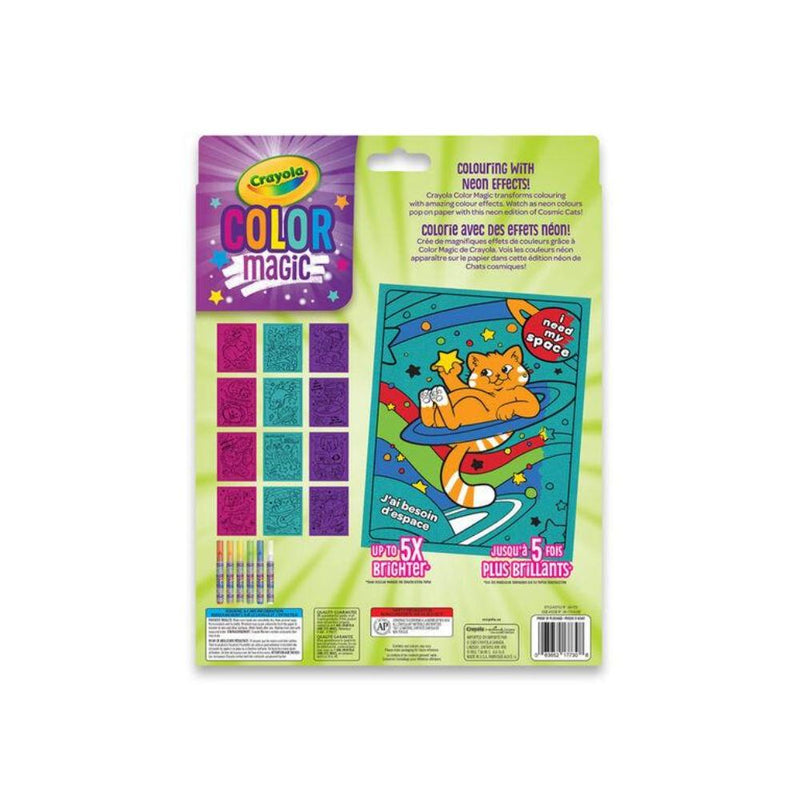 Crayola Color Magic Neon Paper & Marker Set, Cosmic Cats