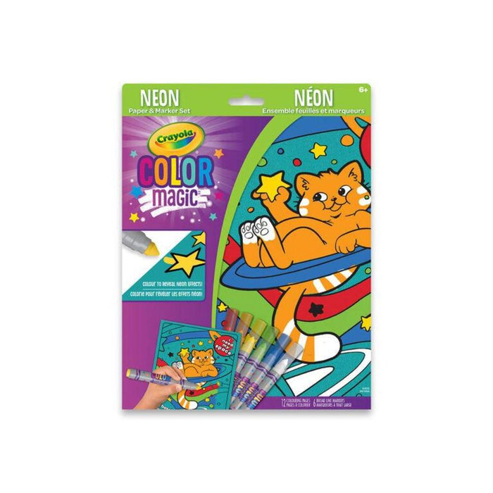 Crayola Color Magic Neon Paper Marker Set, Cosmic Cats — Toycra