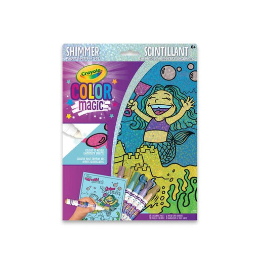 Crayola Color Magic Shimmer Paper & Marker Set, Mermaids-Arts & Crafts-Crayola-Toycra