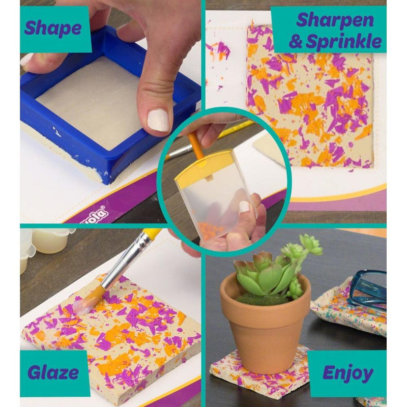 Crayola Craft Confetti Coasters & Dish Craft Kit