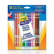 Crayola Easy Peel Crayon Pencils, 12 Count