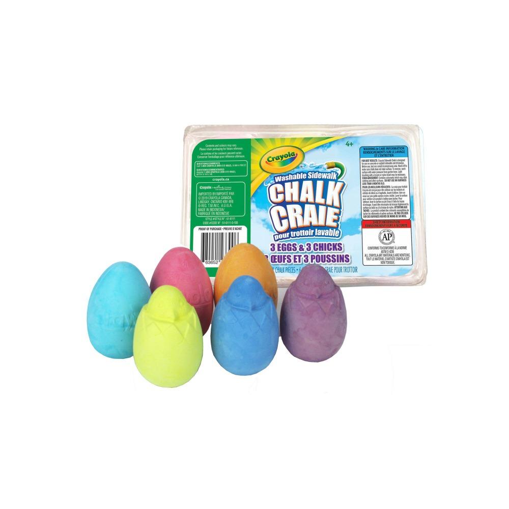 Crayola Egg & Chick Sidewalk Chalk, 6 Count — Toycra