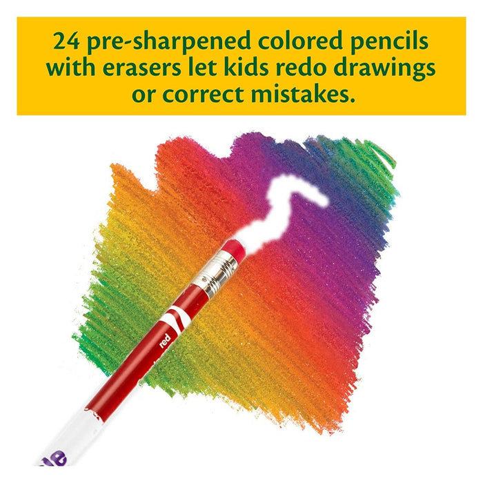 Crayola Erasable Colored Pencils 24 ct.-Arts & Crafts-Crayola-Toycra