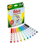 Crayola Fabric Markers, Fine Line, 10 Count