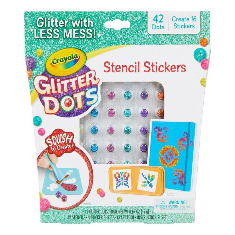 Crayola Glitter Dots Stencil Stickers