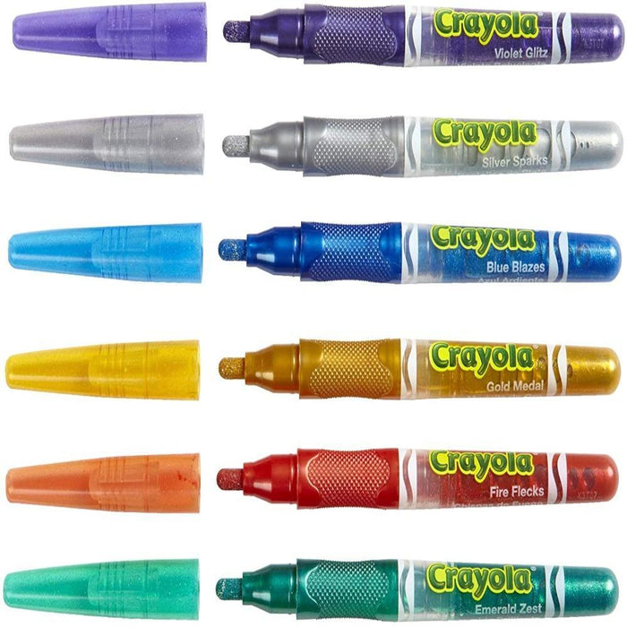 Crayola Glitter Markers. 6 Dazzling Colour-Arts & Crafts-Crayola-Toycra