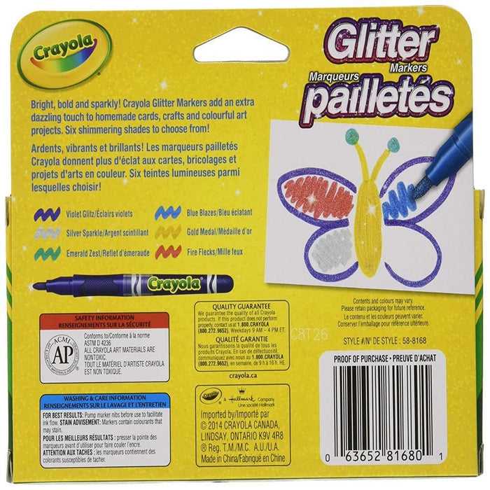 Crayola Glitter Markers, PK18 BIN588629