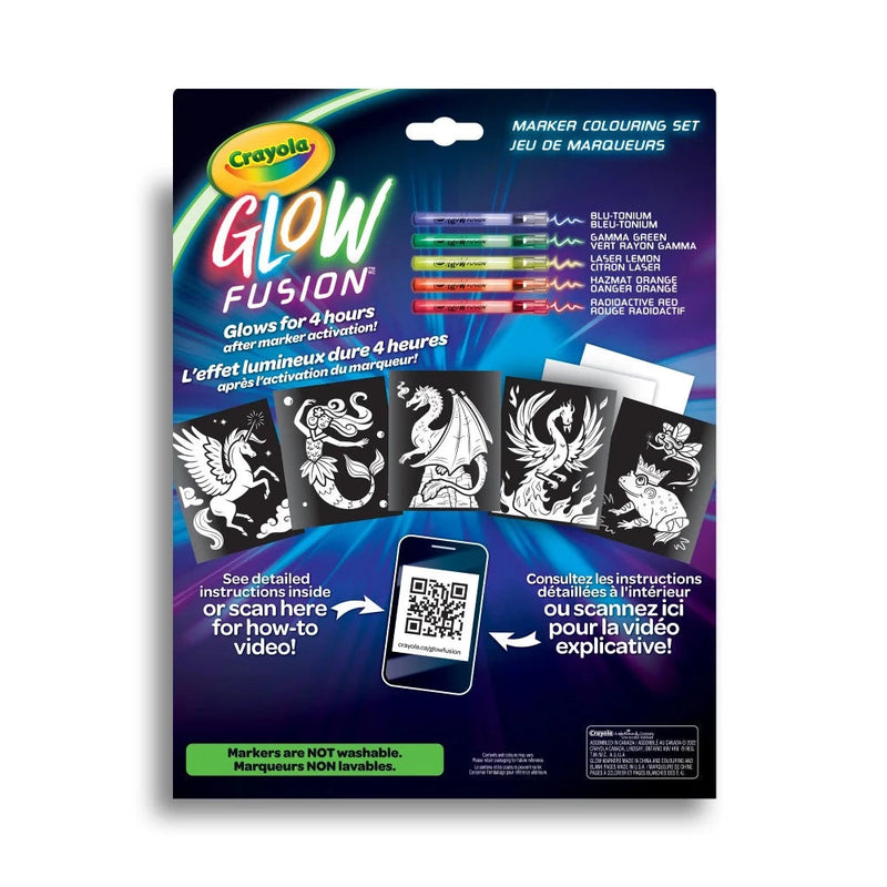 Crayola Glow Fusion Marker Colouring Set