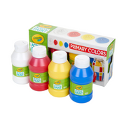 Crayola Multi-Surface Acrylic Paint, Primary Colors, 4 Count