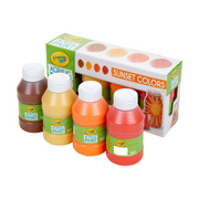 Crayola Multi-Surface Acrylic Paint, Sunset Colors, 4 Count