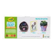 Crayola Multi-Surface Acrylic Paint, Sunset Colors, 4 Count