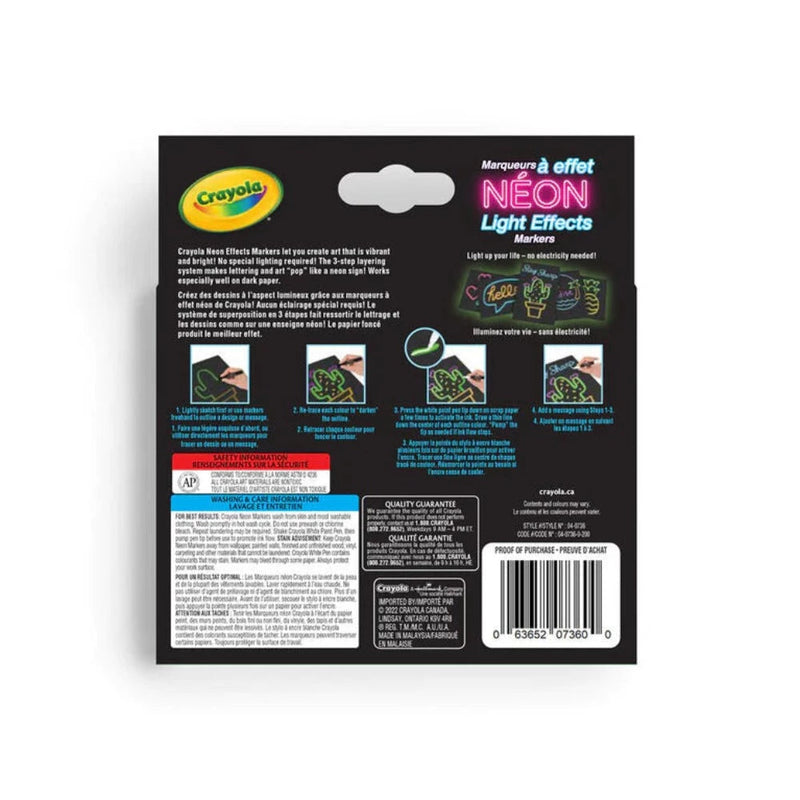 Crayola Neon Light Effect Markers 6pk