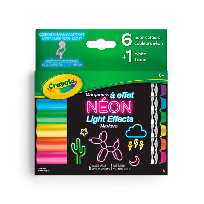 Crayola Neon Light Effect Markers 6pk-Arts & Crafts-Crayola-Toycra