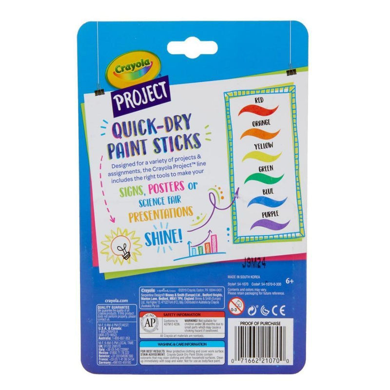 Crayola Paint Sticks, 6 Count