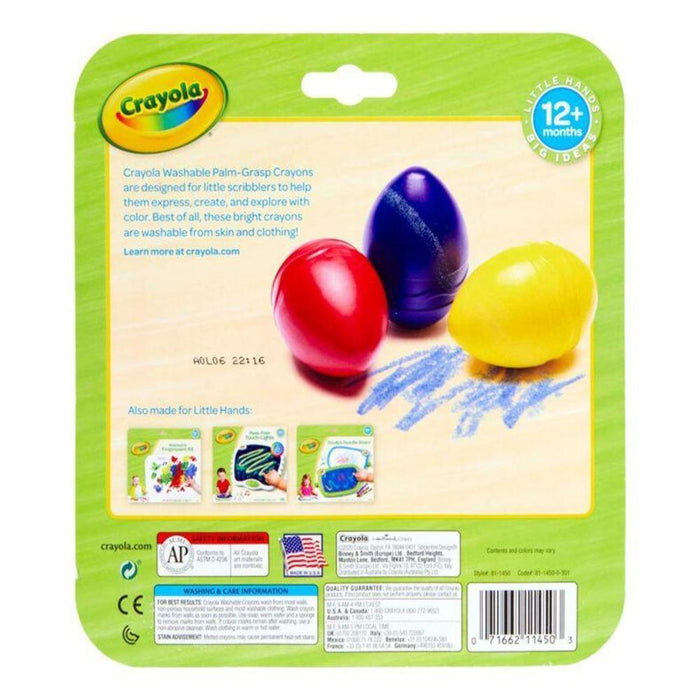 Crayola 3ct Washable Palm Grasp Crayons Stage 1 3 ct