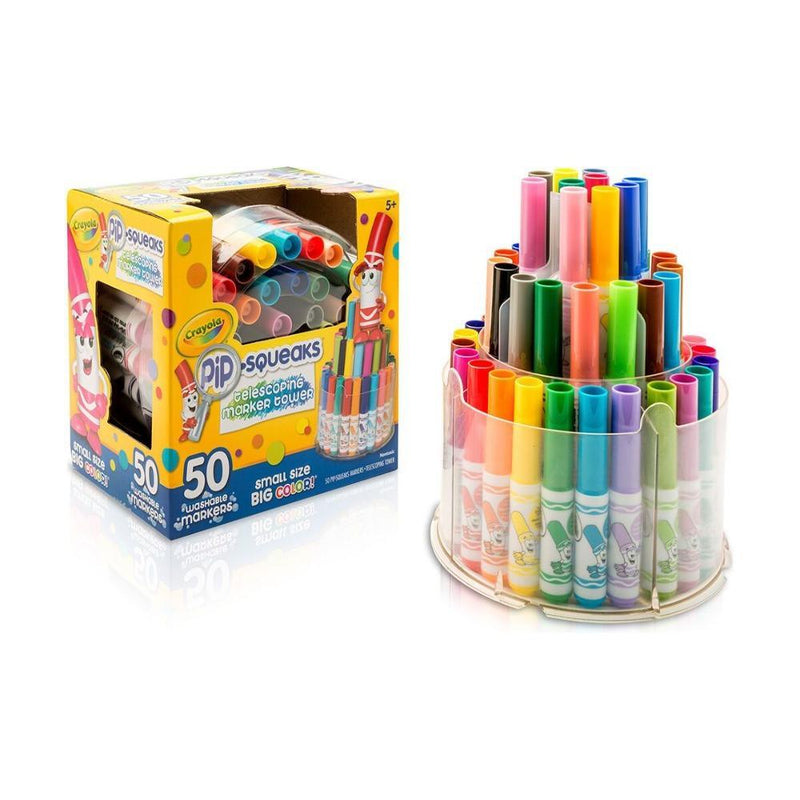 Crayola Pip-Squeaks Telescoping Marker Tower 50ct