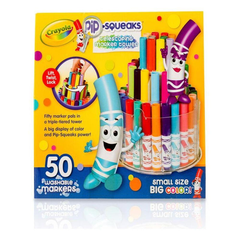 Crayola Pip-Squeaks Telescoping Marker Tower 50ct