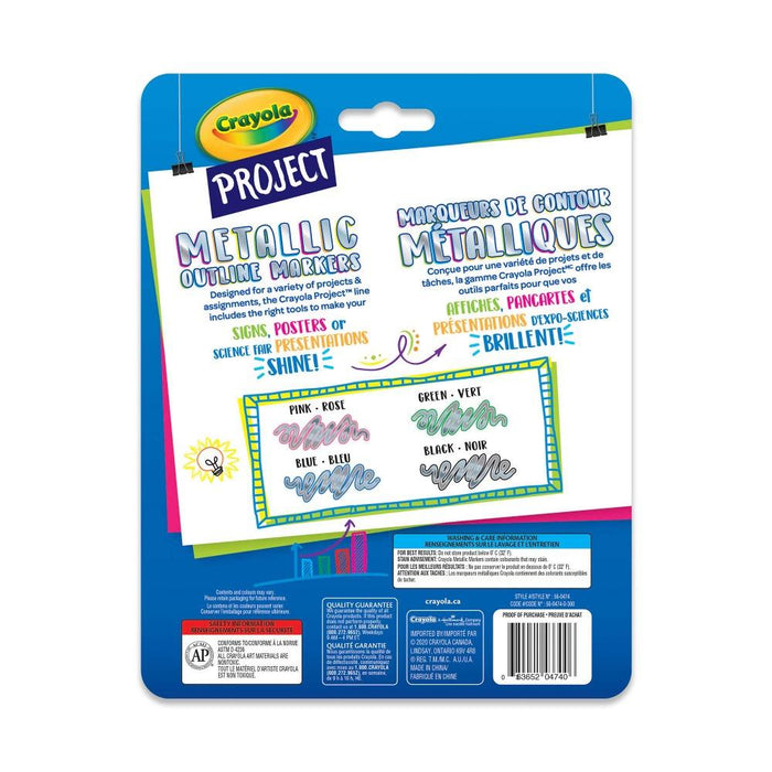 Crayola Project Metallic Outline Markers - Set of 4, 1 - Kroger