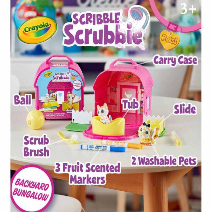 Crayola Scribble Scrubbie Pets Backyard Bungalow Playset-Pretend Play-Crayola-Toycra