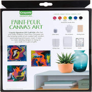 Crayola Signature DIY Paint-Pour Canvas Art Craft Kit