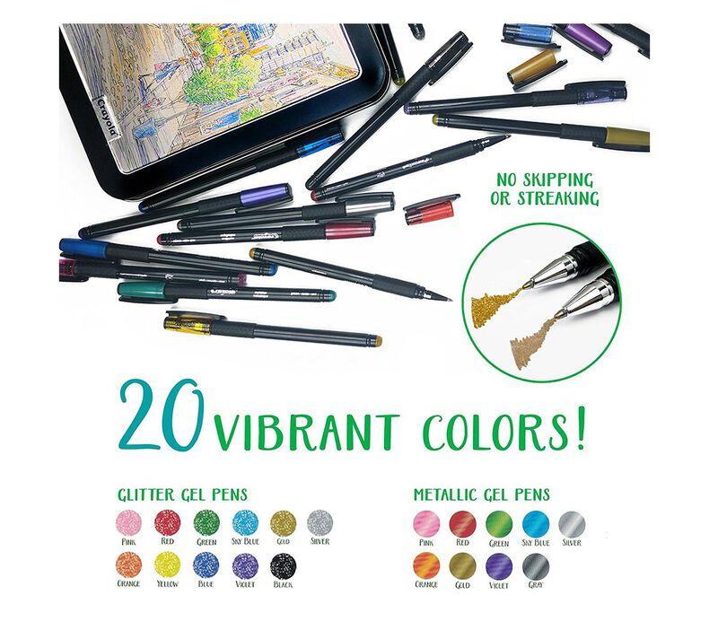 Crayola Signature Detailing Gel Pens, 20 Count