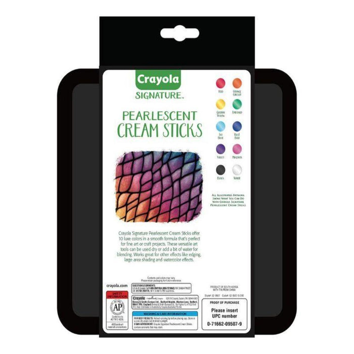 Crayola Signature Pearlescent Cream Sticks, 10 Count-Arts & Crafts-Crayola-Toycra