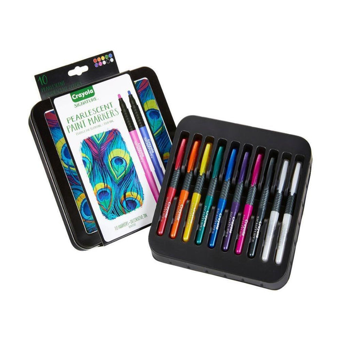 Crayola Signature Pearlescent Paint Markers, 10 Count-Arts & Crafts-Crayola-Toycra