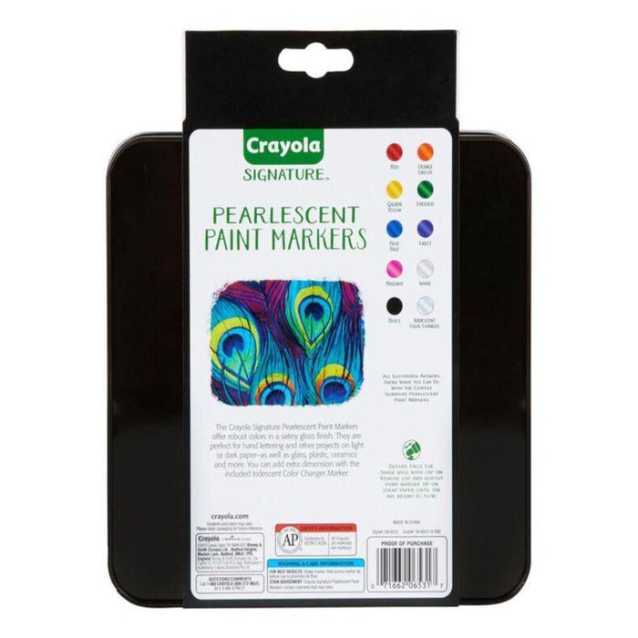 Crayola Signature Pearlescent Paint Markers, 10 Count-Arts & Crafts-Crayola-Toycra