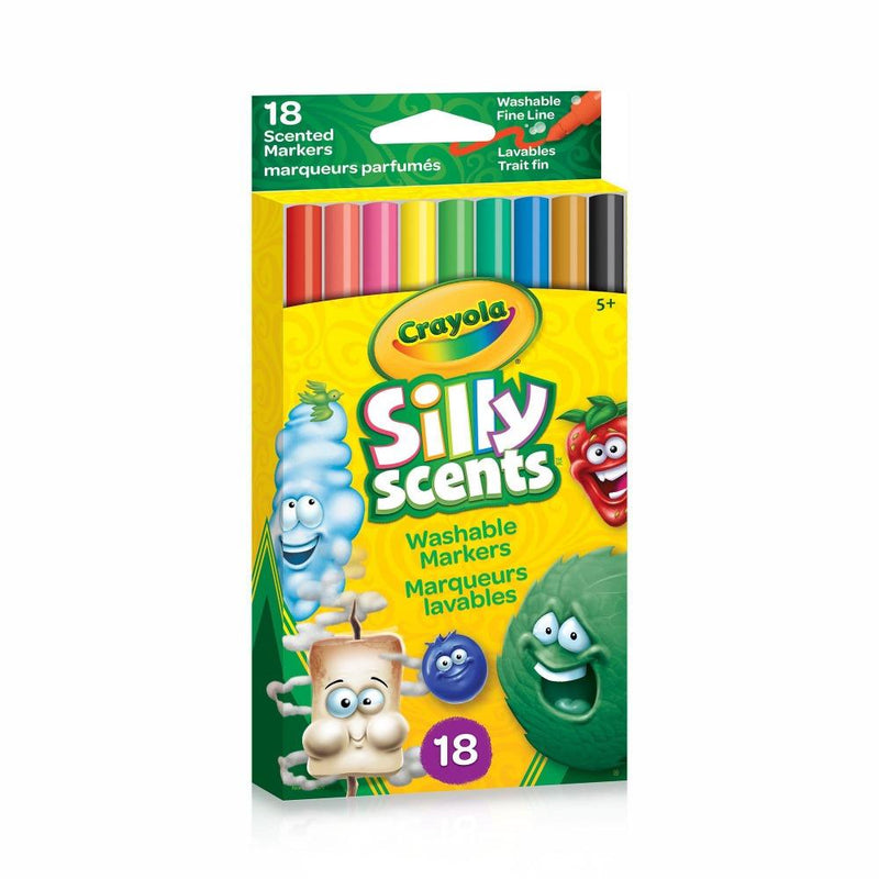 Crayola Silly Scents Fine Line Markers, 18 Count