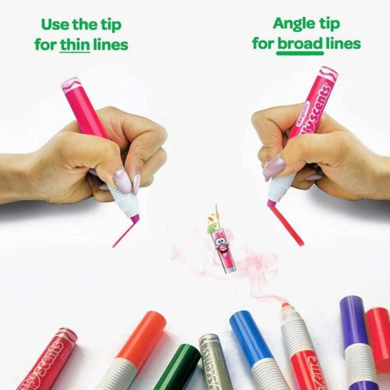 Crayola Silly Scents Scented Chisel Tip Markers, 12 Count