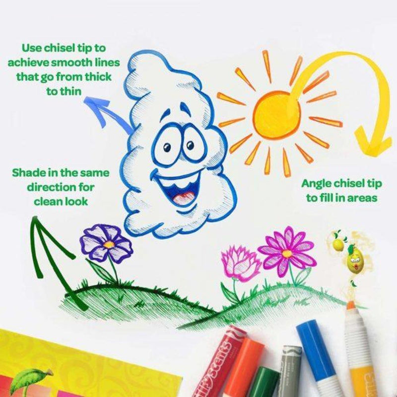 Crayola Silly Scents Scented Chisel Tip Markers, 12 Count