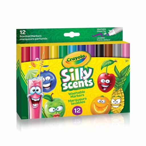 Crayola Silly Scents Scented Chisel Tip Markers, 12 Count-Arts & Crafts-Crayola-Toycra
