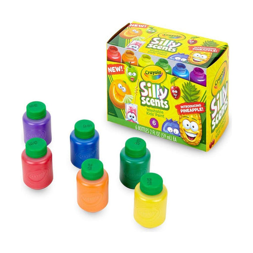Crayola Silly Scents Washable Paints, Sweet Scents, 6 Count-Arts & Crafts-Crayola-Toycra