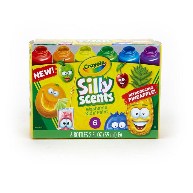 Crayola Silly Scents Washable Paints, Sweet Scents, 6 Count