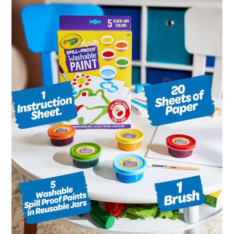 Crayola Spill Proof Washable Paint Set