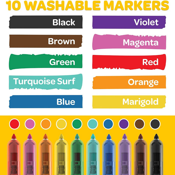Crayola Super Clicks Retractable Markers, 10 Count — Toycra