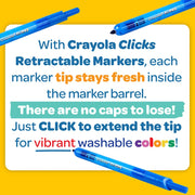 Crayola Super Clicks Retractable Markers, 10 Count