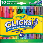 Crayola Super Clicks Retractable Markers, 10 Count