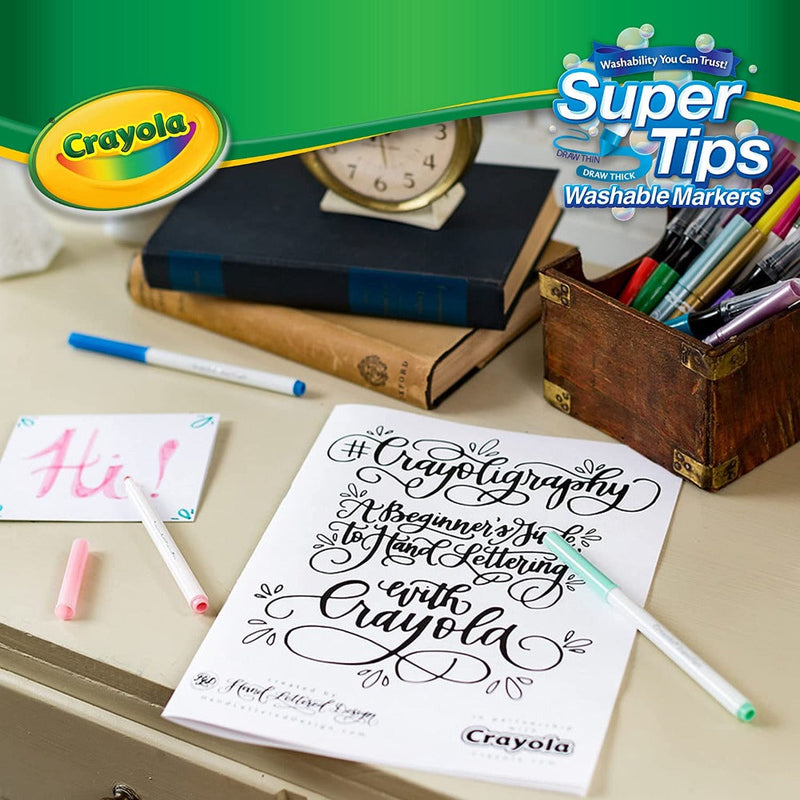 Crayola Super Tips Markers, Washable Markers, 20 Count-Arts & Crafts-Crayola-Toycra