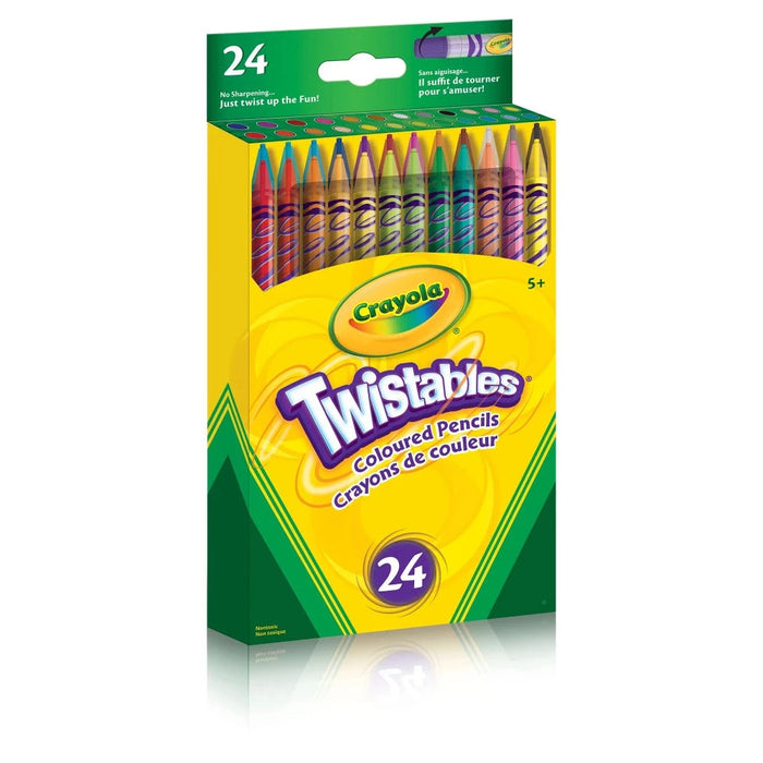 Crayola Twistables Coloured Pencils, 24 Count-Arts & Crafts-Crayola-Toycra