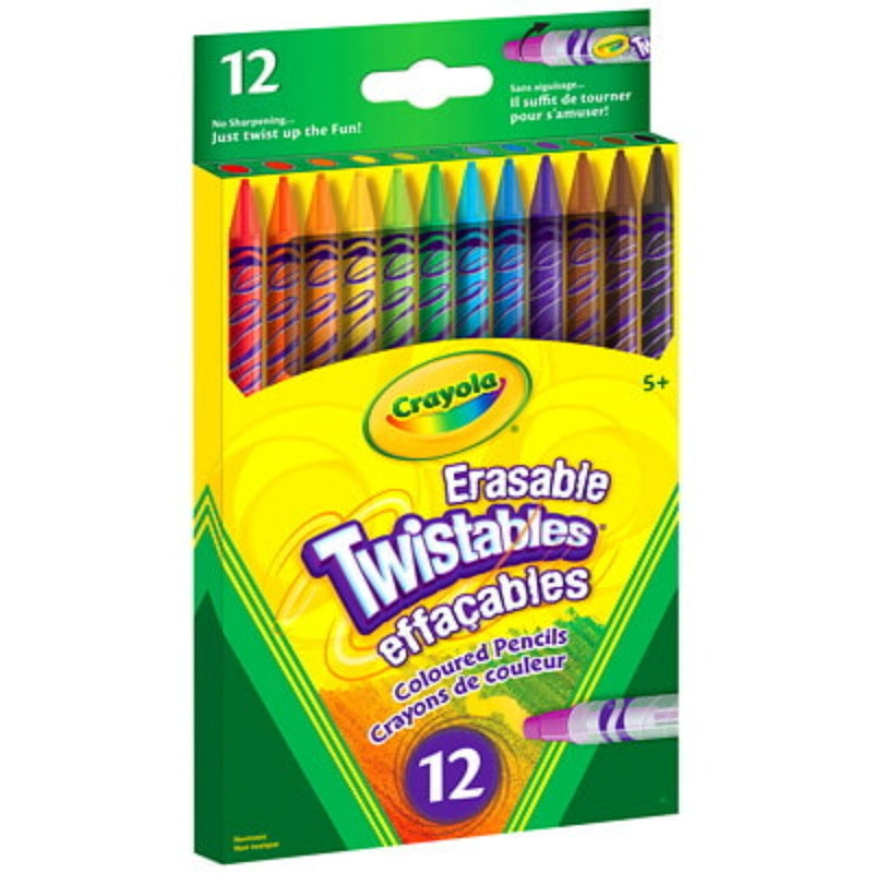 Crayola Twistables Erasable Coloured Pencils-12pk