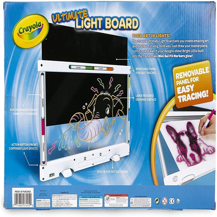 NEW Crayola Ultimate Light Board with 3 light FX Mode Reusable Traceable  Surface