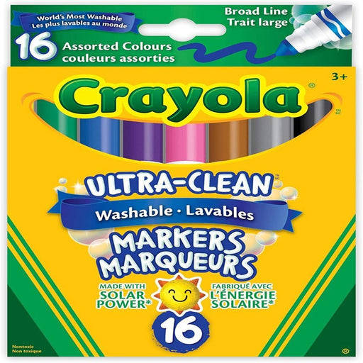 Crayola Ultra-Clean Broad Line Markers, 16 Ct-Arts & Crafts-Crayola-Toycra