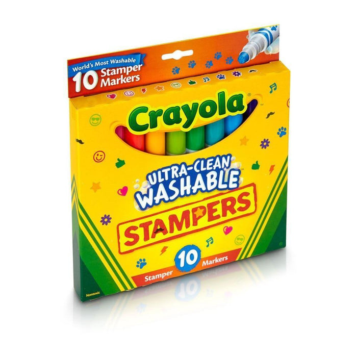 Crayola Ultra Clean Stamper Markers, 10 Count-Arts & Crafts-Crayola-Toycra