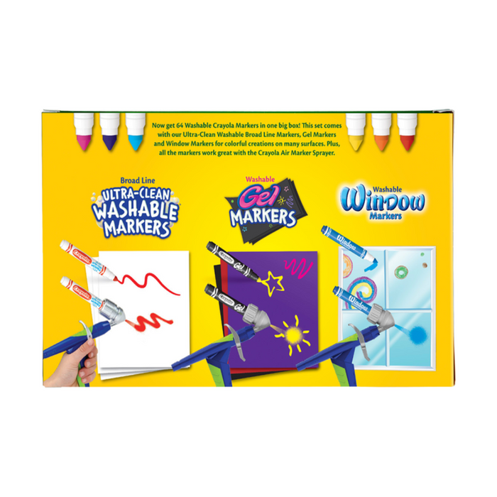 Crayola Washable Markers Variety Pack, 64 Count-Arts & Crafts-Crayola-Toycra