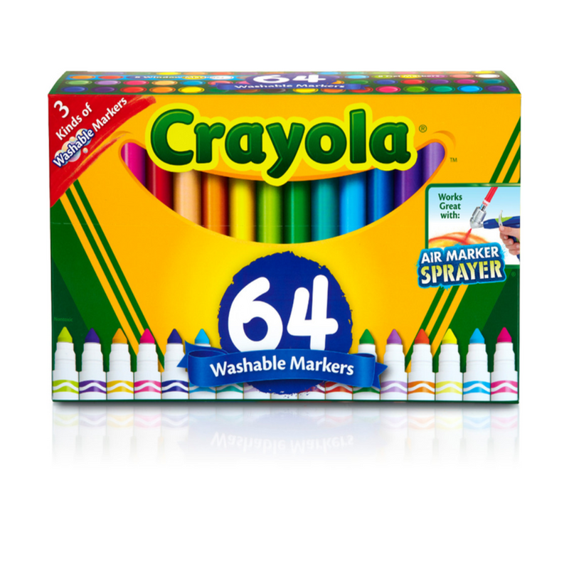 Crayola Washable Markers Variety Pack, 64 Count