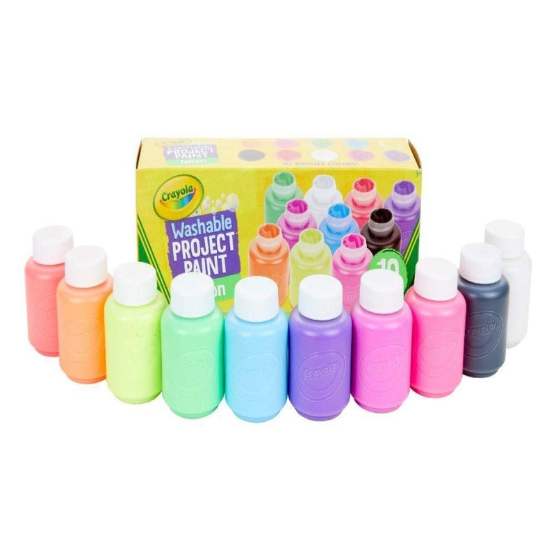 Crayola Washable Neon Paint, 10 Count