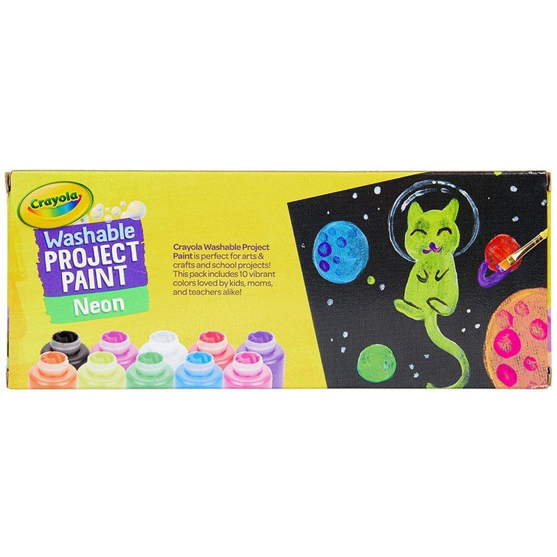 Crayola Washable Neon Paint, 10 Count