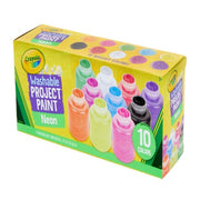 Crayola Washable Neon Paint, 10 Count